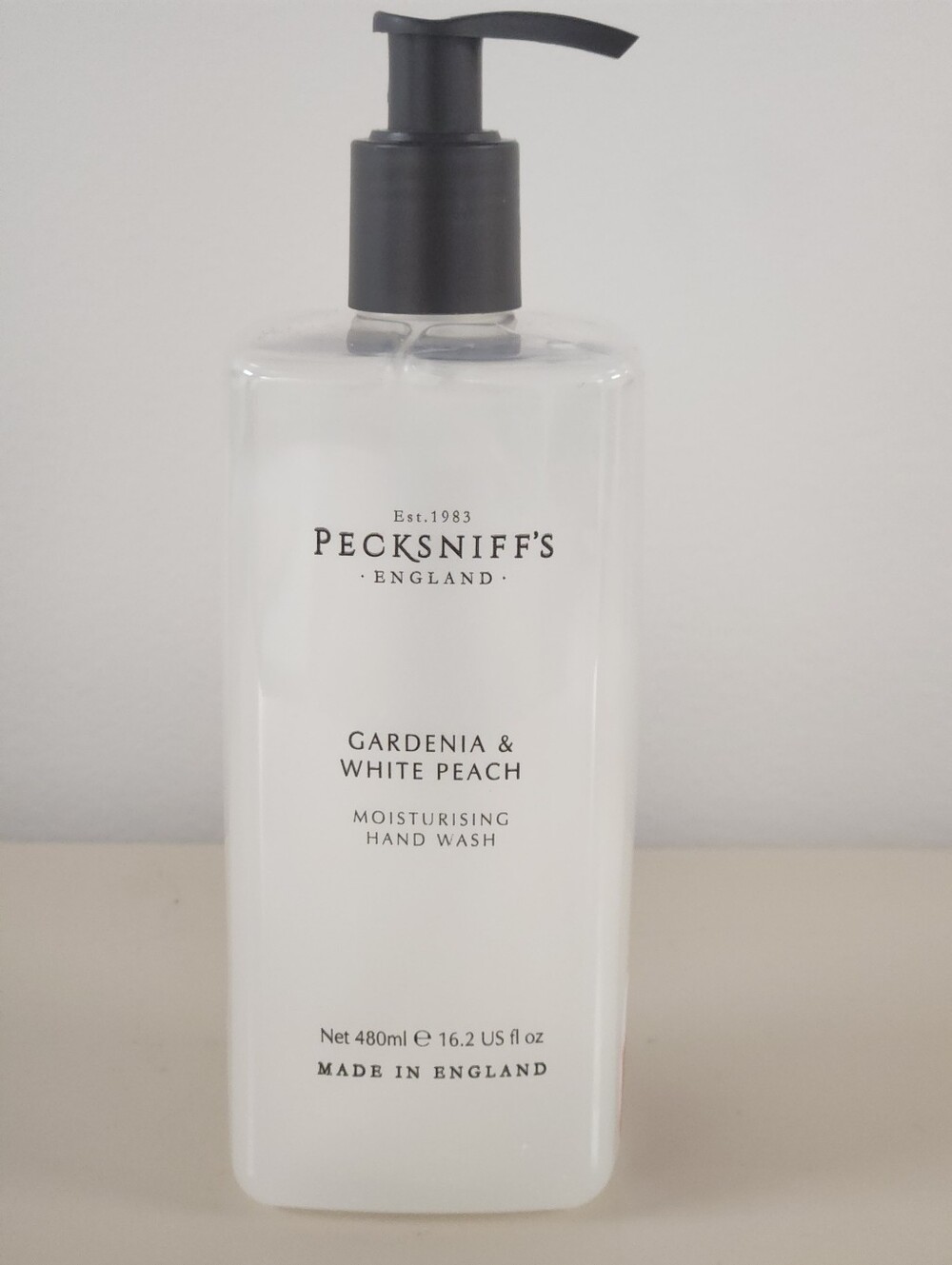 Pecksniff's Gardenia & White Peach Moisturising Hand Wash — MADE IN ENGLAND